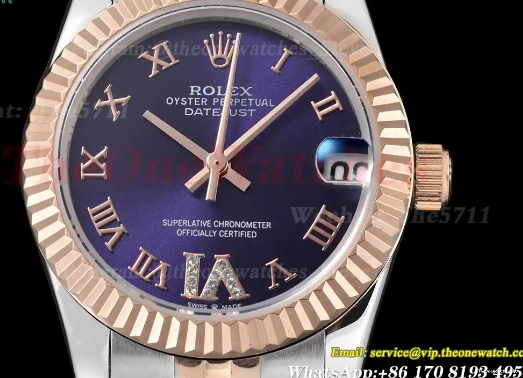 Rmn Purple SS MY8215 GDF 28mm Datejust RG 0403